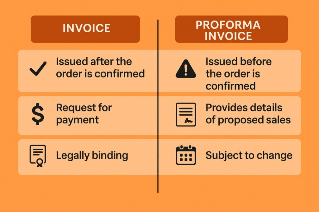 Difference Between an Invoice and a Proforma Invoice