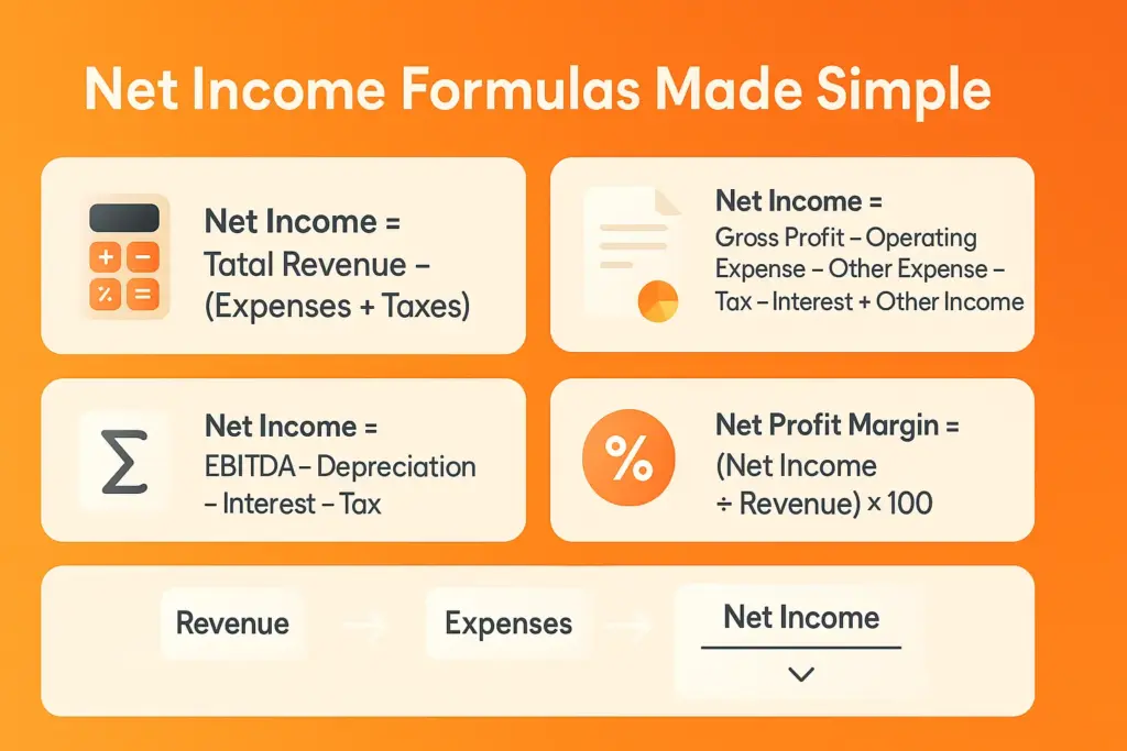 Net Income Formulas and Calculations