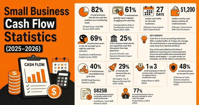 Small Business Cash Flow Statistics (2025–2026)