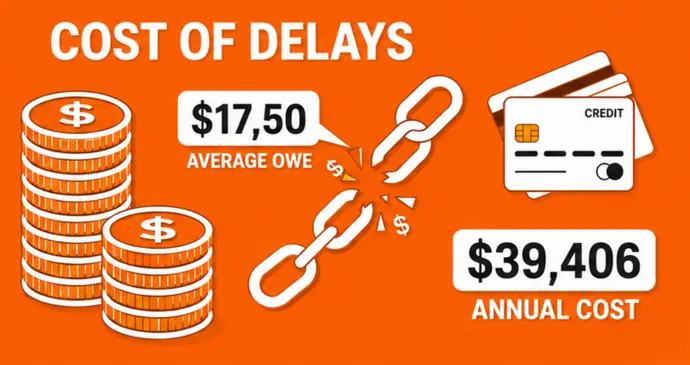 annual cost of late payments per US company