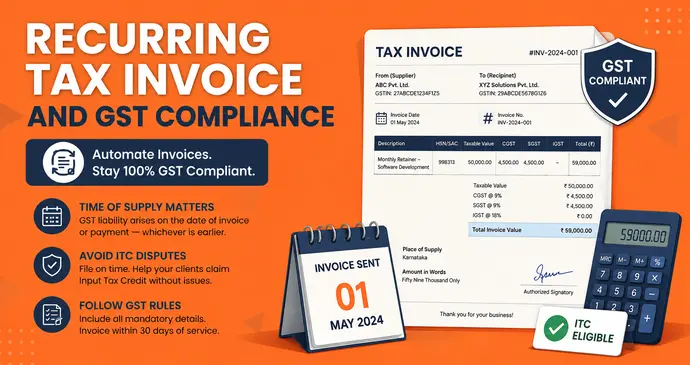 Recurring Tax Invoice and GST Compliance