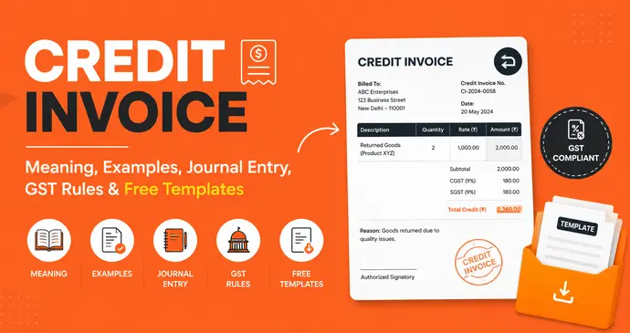 Credit Invoice Meaning, Examples, Journal Entry, GST Rules & Free Templates